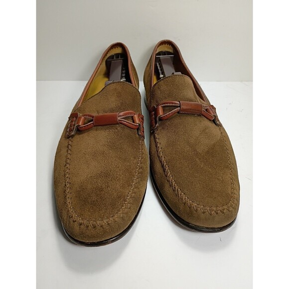 Massimo Emporio Men Size 9 Brown Suede Leather Dress Shoes horsebit theme main image 6